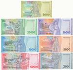 Indonesia New (7pcs) banknote back