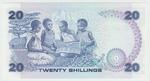 Kenya 21f banknote back