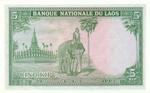 Laos 9b banknote back