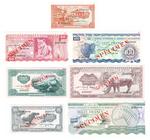 Rwanda & Burundi 1s to 7s banknote front